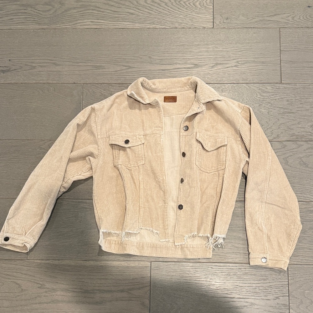 POL Cream Corduroy Jacket